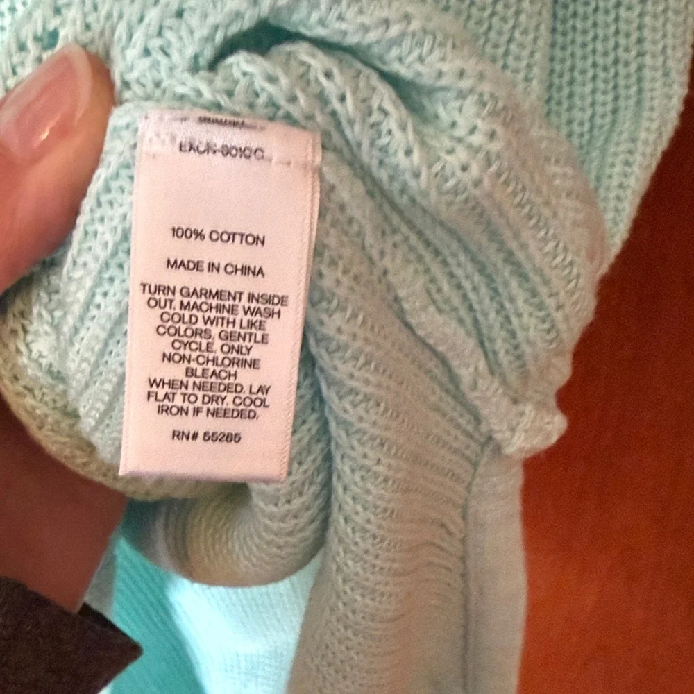 Express Soft Blue Knit Top - Picture 3 of 5